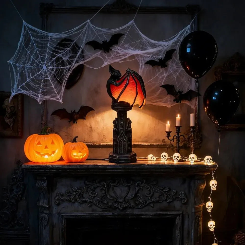 Spooky Bat Accent Lamp for Halloween Home Decor