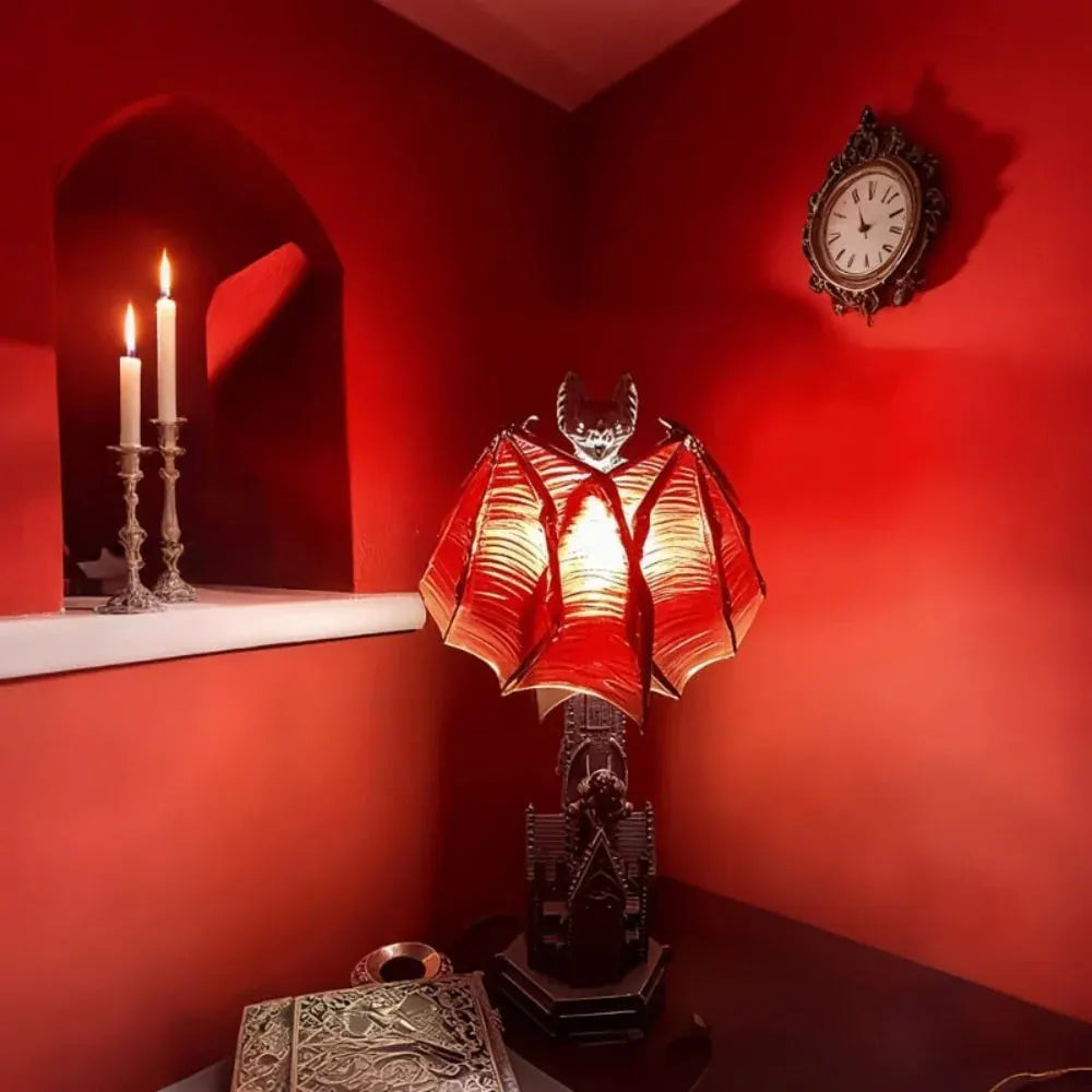 Spooky Bat Accent Lamp for Halloween Home Decor