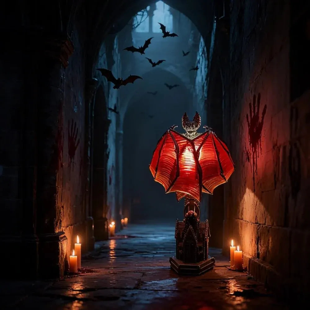 Spooky Bat Accent Lamp for Halloween Home Decor