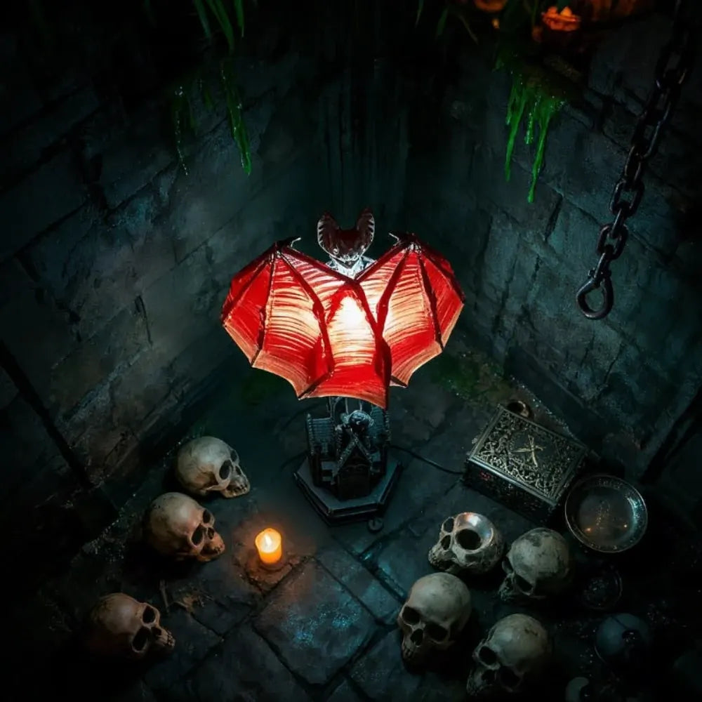 Spooky Bat Accent Lamp for Halloween Home Decor
