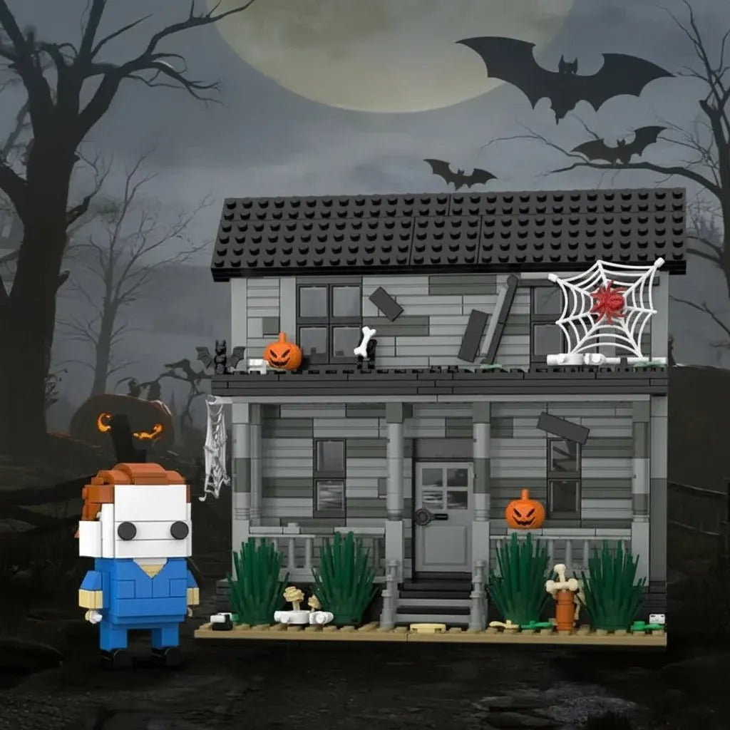 Spooky Ghost House Halloween Building Playset Kit
