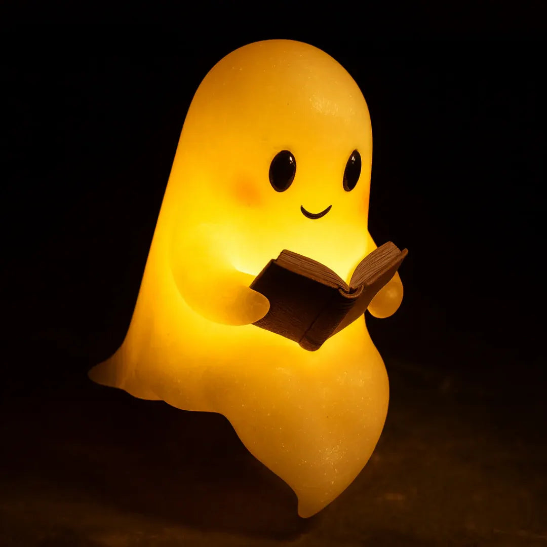 Spooky Ghost LED Bedside Table Lamp with Warm Night Light