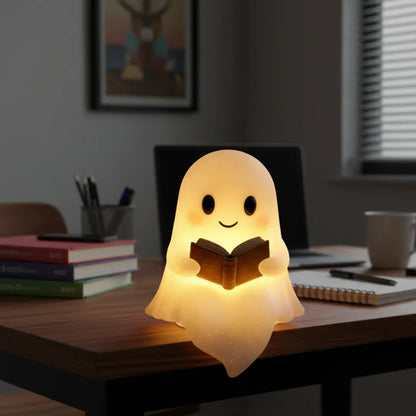 Spooky Ghost LED Bedside Table Lamp with Warm Night Light