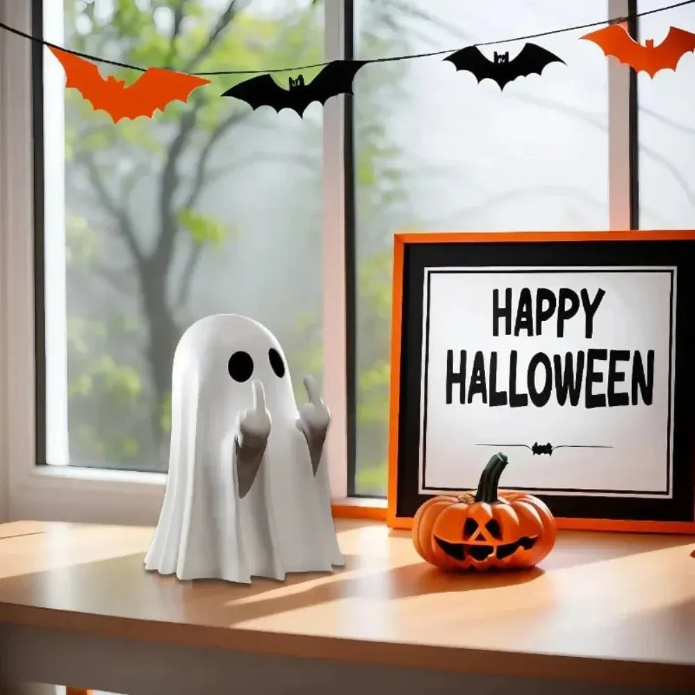 Spooky Ghost Statue Halloween Accent Table Decor