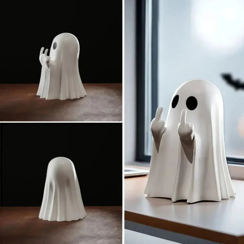 Spooky Ghost Statue Halloween Accent Table Decor