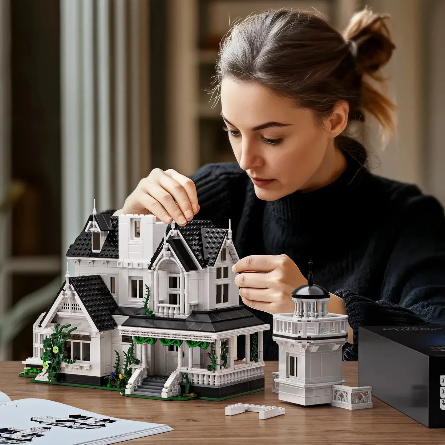 Spooky Haunted Mansion Brick Building Blocks Set Model