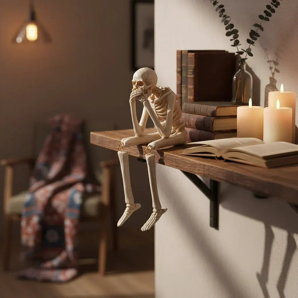 Spooky Skeleton Figurine Halloween Home Accent Decor