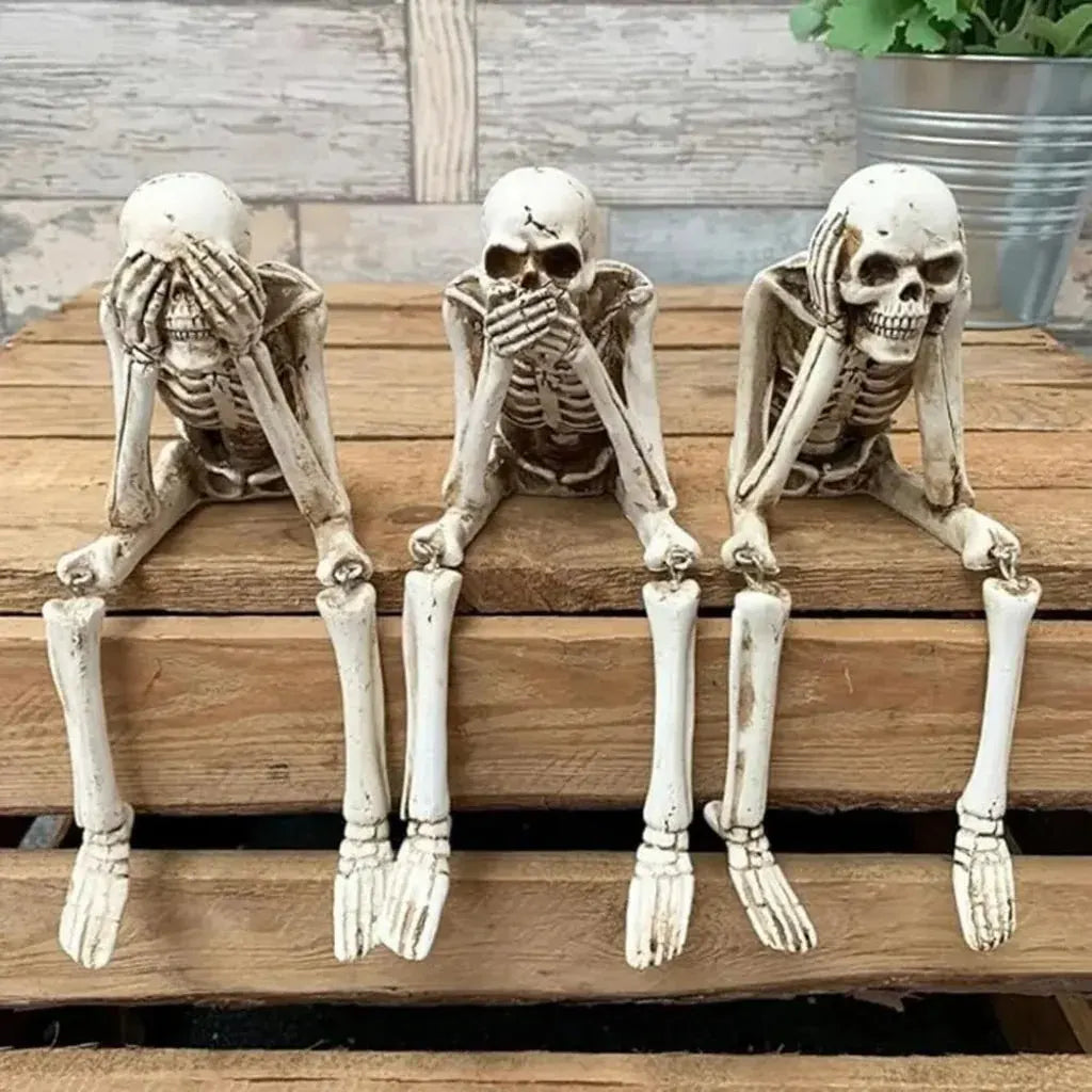 Spooky Skeleton Figurine Halloween Home Accent Decor