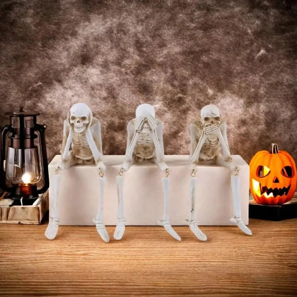 Spooky Skeleton Figurine Halloween Home Accent Decor