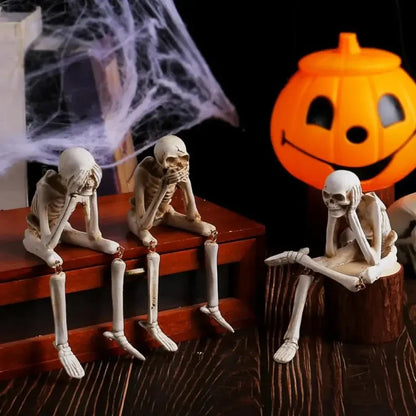 Spooky Skeleton Figurine Halloween Home Accent Decor