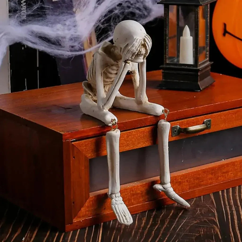 Spooky Skeleton Figurine Halloween Home Accent Decor