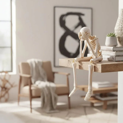 Spooky Skeleton Figurine Halloween Home Accent Decor