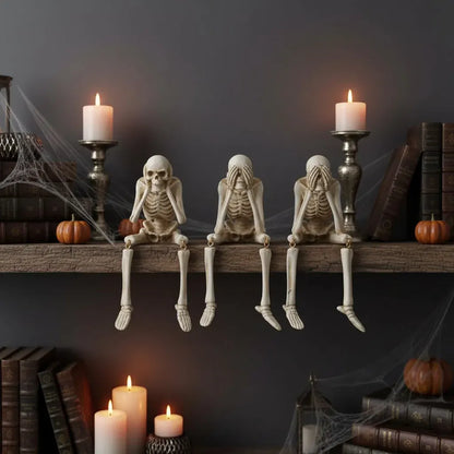 Spooky Skeleton Figurine Halloween Home Accent Decor