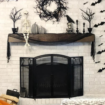Spooky Spider Web Mesh Halloween Decor