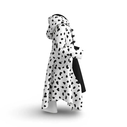 Spotted Print Dress with Cape Cosplay Halloween Outfit