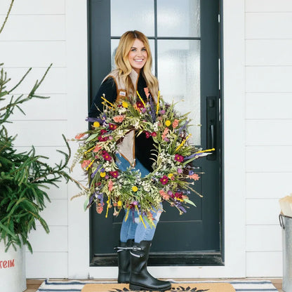 Spring Floral Front Door Wreath Seasonal Home Decor