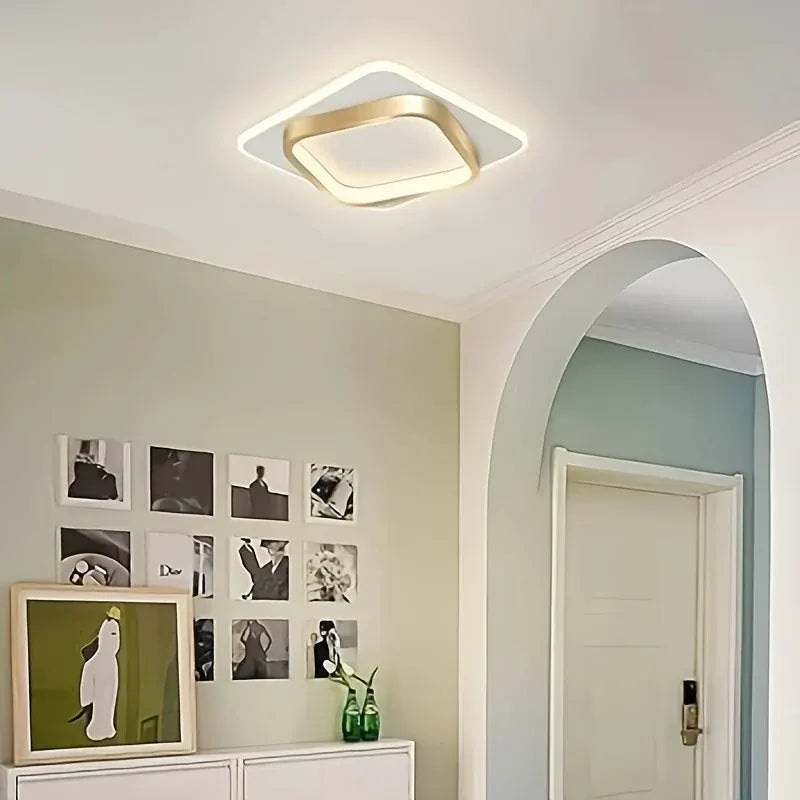 Square LED Flush Mount Ceiling Light | Modern Minimalist Geometric Fixture