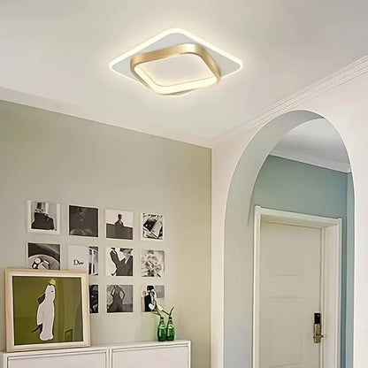 Square LED Flush Mount Ceiling Light | Modern Minimalist Geometric Fixture