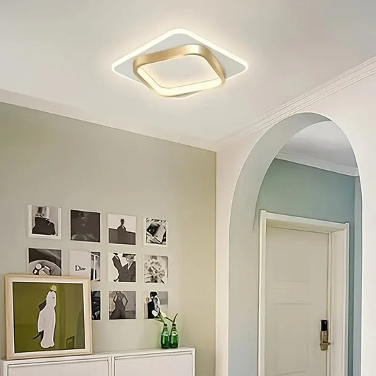 Square LED Flush Mount Ceiling Light | Modern Minimalist Geometric Fixture