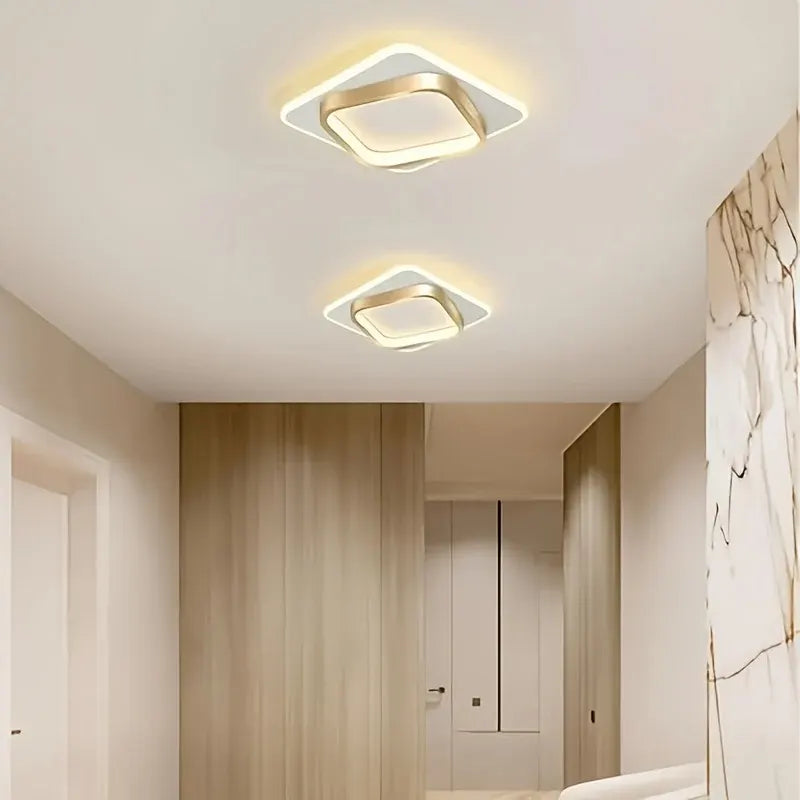 Square LED Flush Mount Ceiling Light | Modern Minimalist Geometric Fixture
