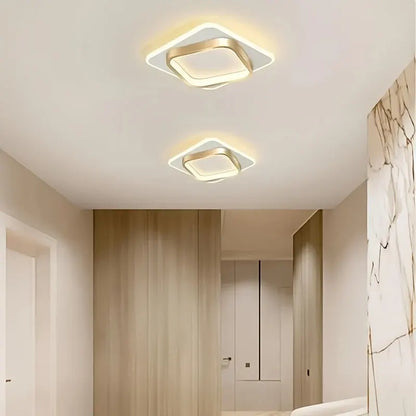 Square LED Flush Mount Ceiling Light | Modern Minimalist Geometric Fixture