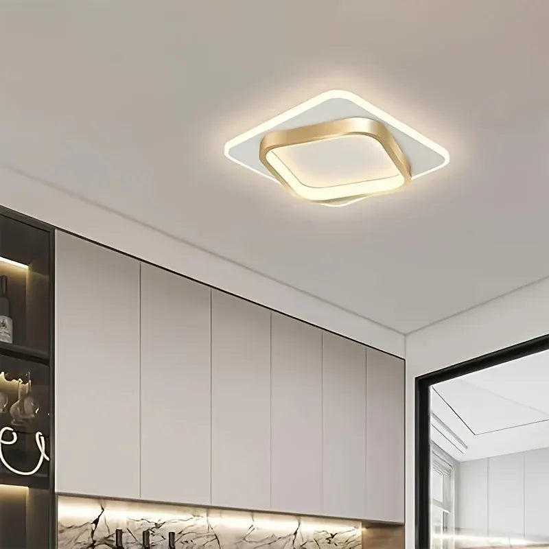 Square LED Flush Mount Ceiling Light | Modern Minimalist Geometric Fixture