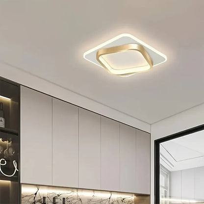 Square LED Flush Mount Ceiling Light | Modern Minimalist Geometric Fixture