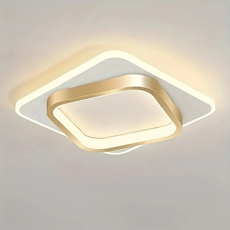 Square LED Flush Mount Ceiling Light | Modern Minimalist Geometric Fixture