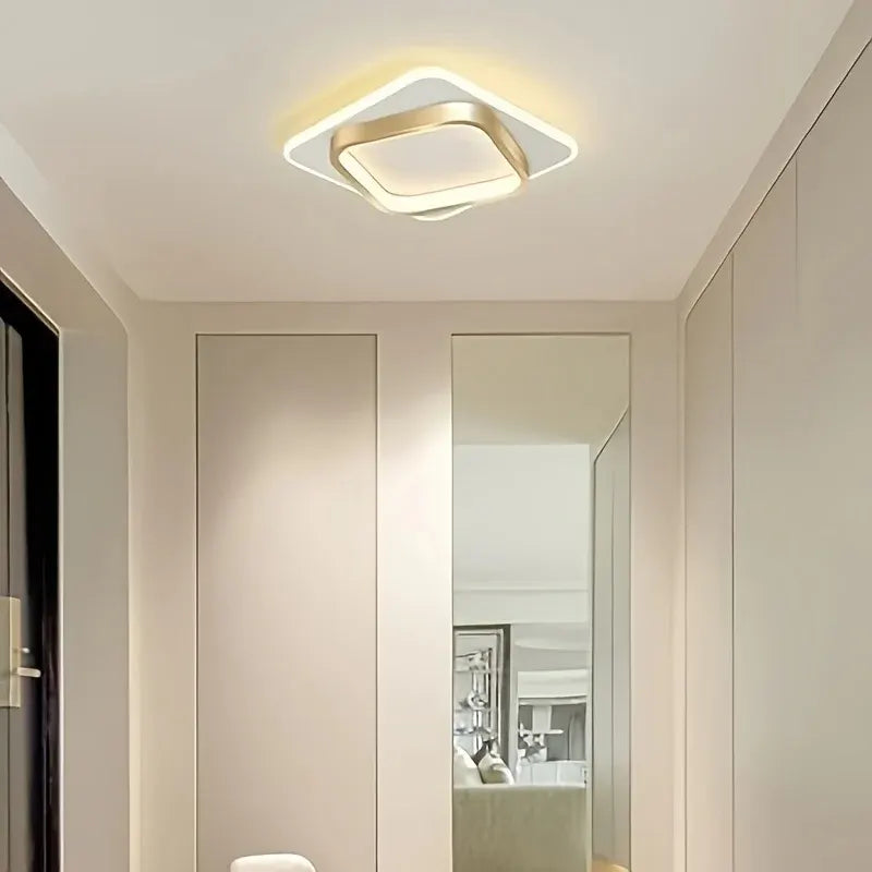 Square LED Flush Mount Ceiling Light | Modern Minimalist Geometric Fixture