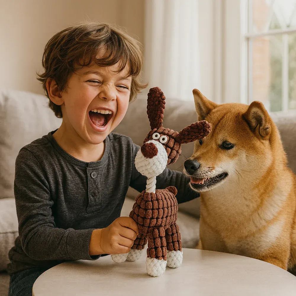 Squeaky Rope Chew Toy for Dogs