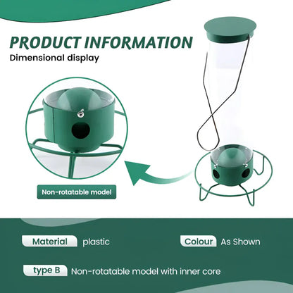 Squirrel-Resistant Metal Hanging Tube Bird Feeder for Outdoor Backyard