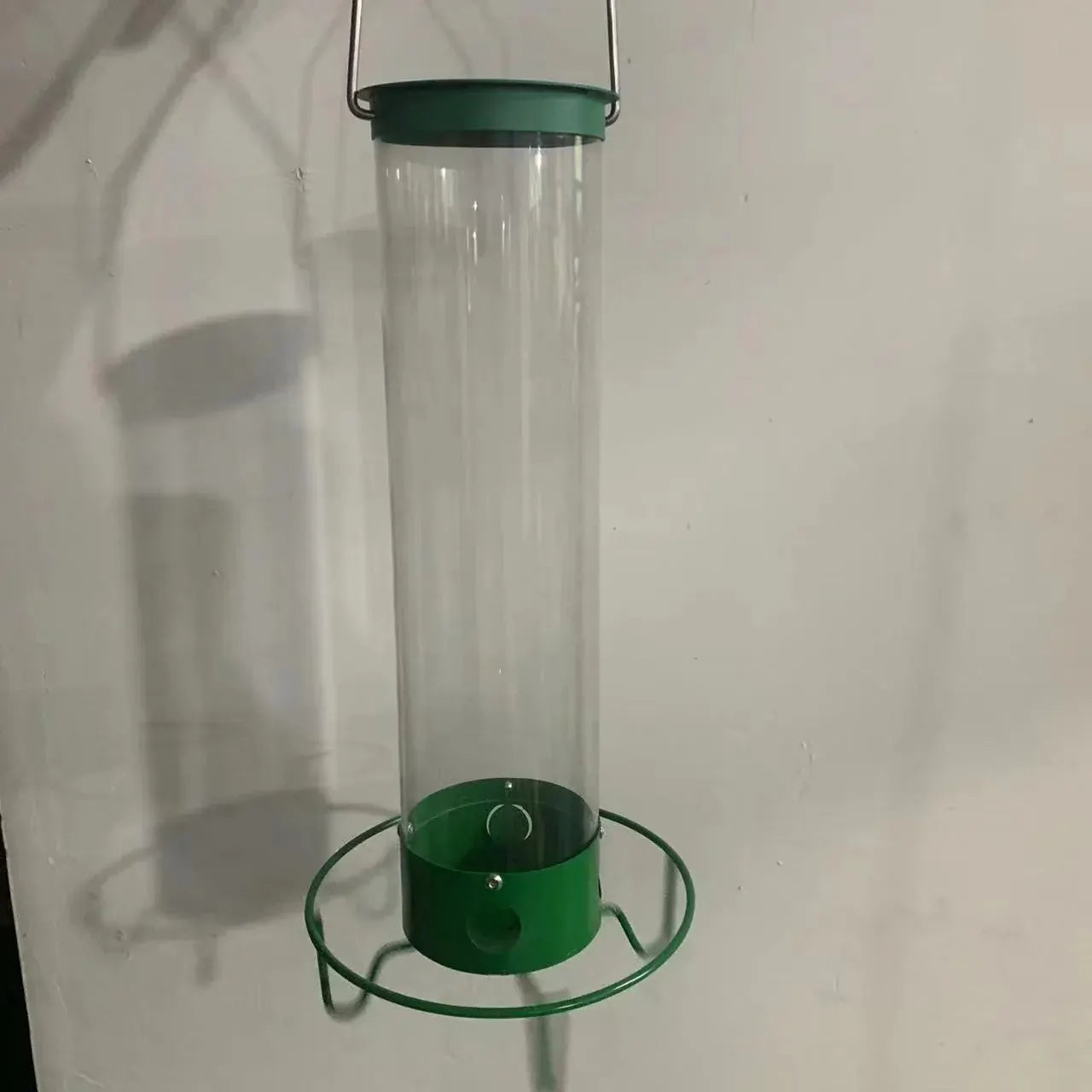 Squirrel-Resistant Metal Hanging Tube Bird Feeder for Outdoor Backyard