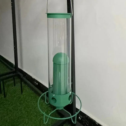 Squirrel-Resistant Metal Hanging Tube Bird Feeder for Outdoor Backyard
