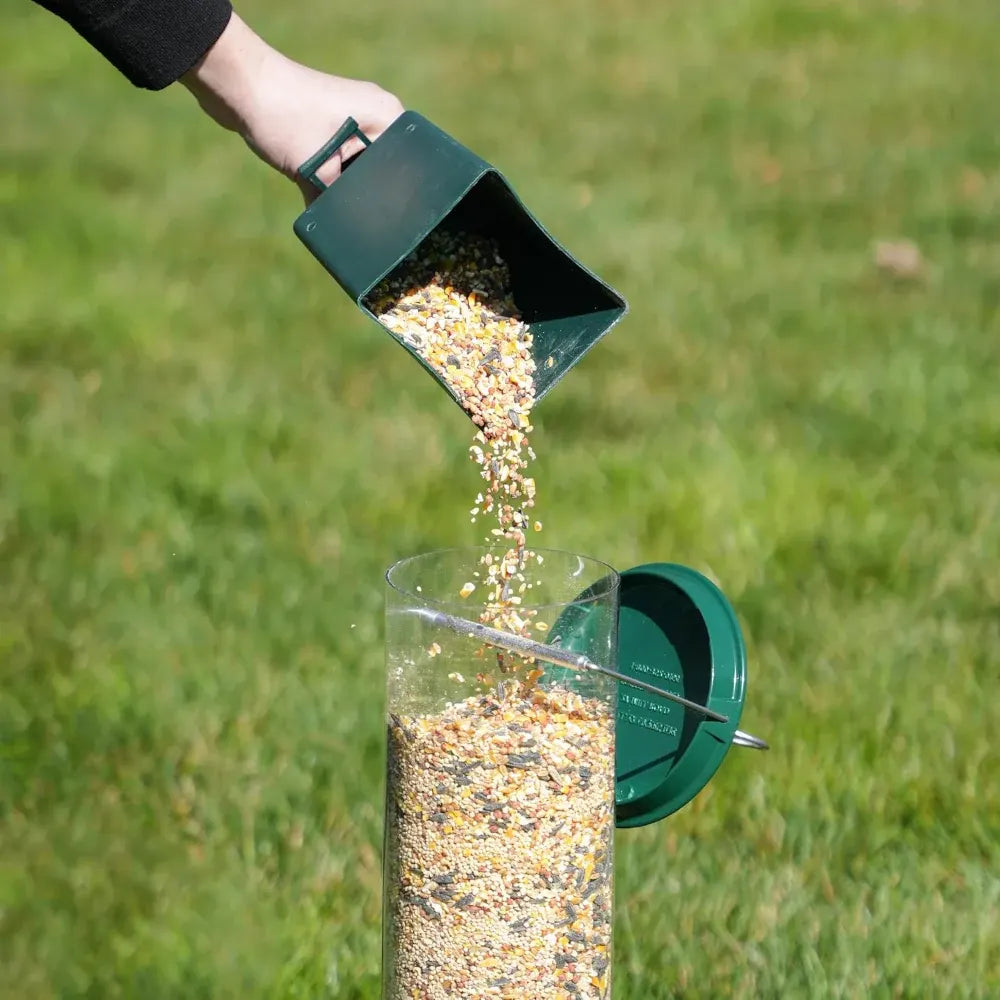 Squirrel-Resistant Metal Hanging Tube Bird Feeder for Outdoor Backyard