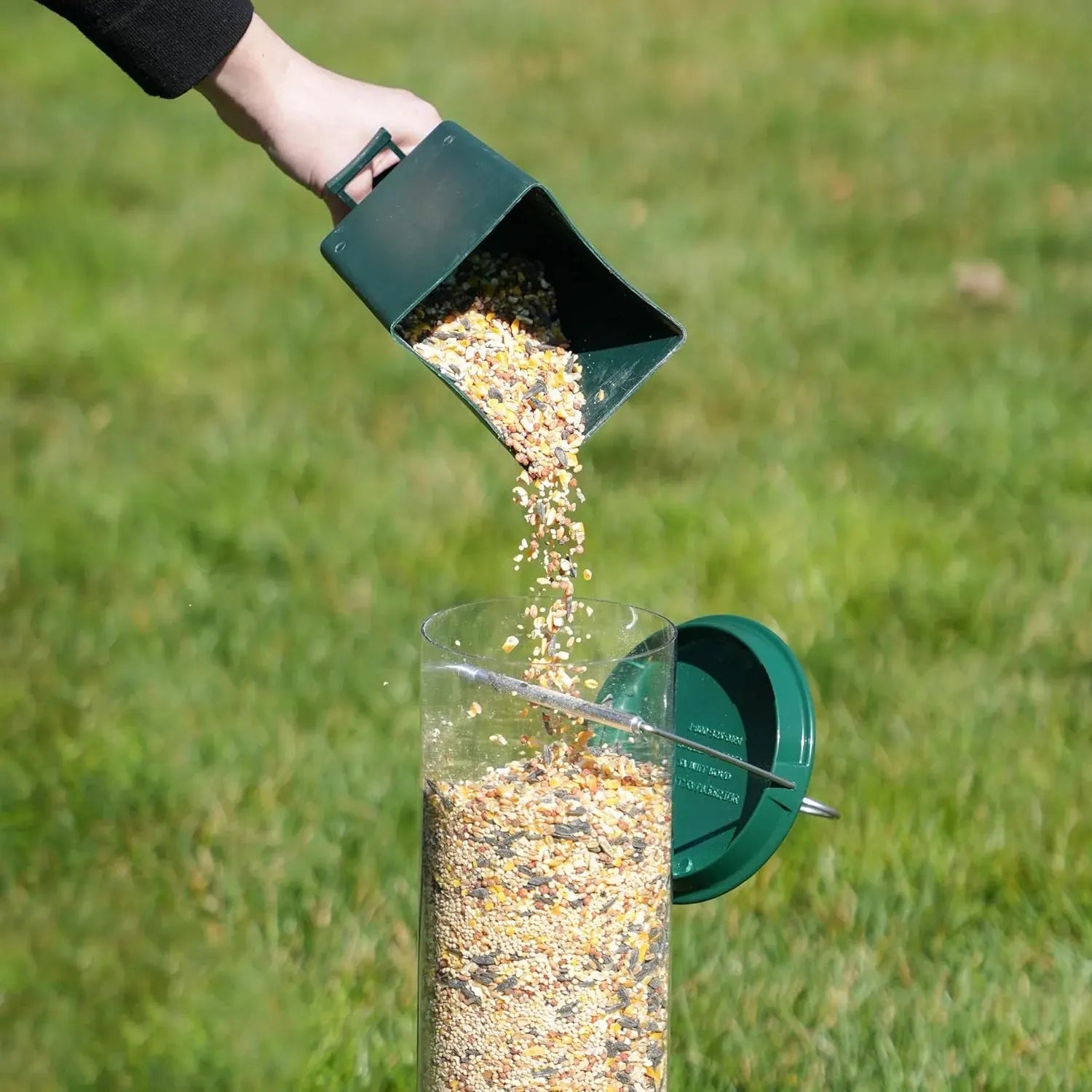 Squirrel-Resistant Metal Hanging Tube Feeder for Wild Birds