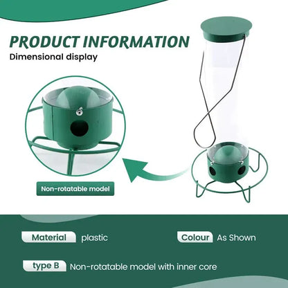 Squirrel-Resistant Metal Hanging Tube Feeder for Wild Birds