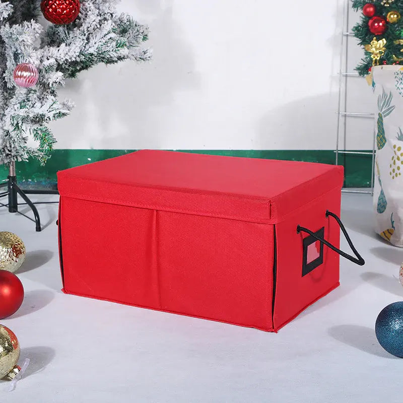 Stackable Christmas Ornament Storage Box with Divided Trays