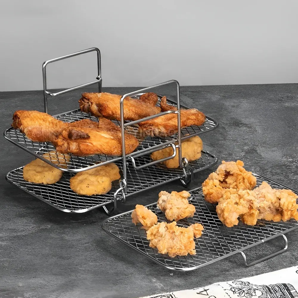 Stackable Kitchen Cooking Tray Rack for Air Fryer