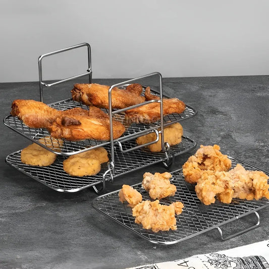Stackable Kitchen Cooking Tray Rack for Air Fryer