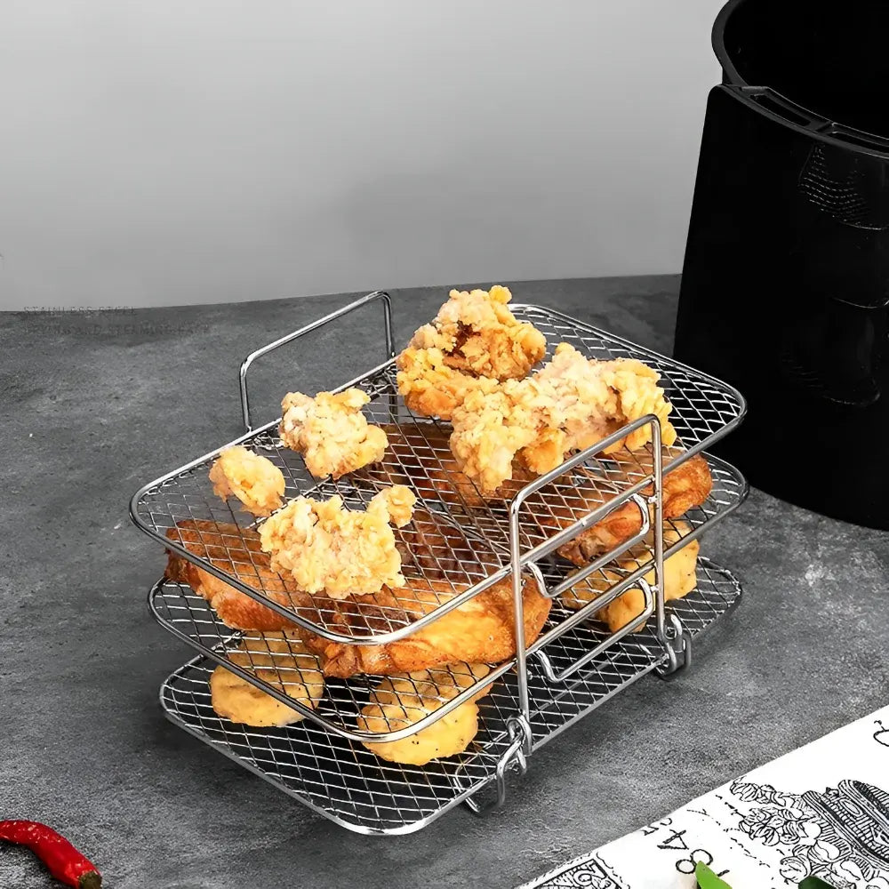 Stackable Kitchen Cooking Tray Rack for Air Fryer