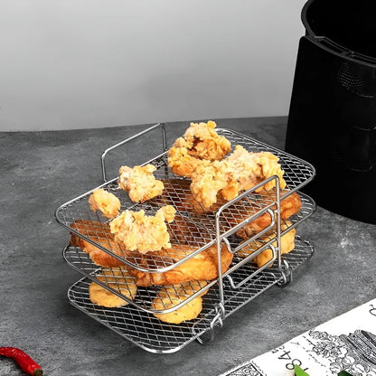 Stackable Kitchen Cooking Tray Rack for Air Fryer