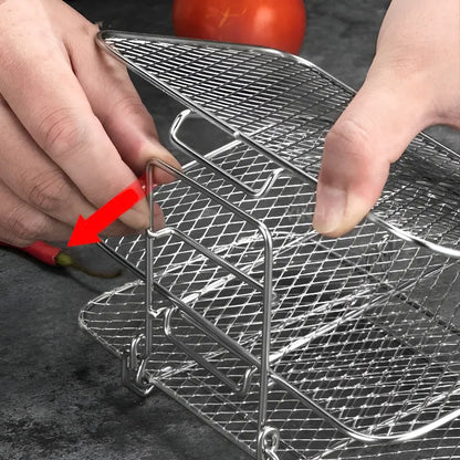 Stackable Kitchen Cooking Tray Rack for Air Fryer
