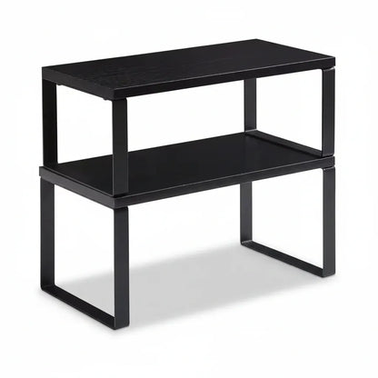 Stackable Metal Cabinet Shelf Rack for Kitchen Storage