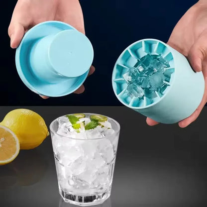 Stackable Silicone Ice Cube Tray with Lid - Cooling Mold Maker