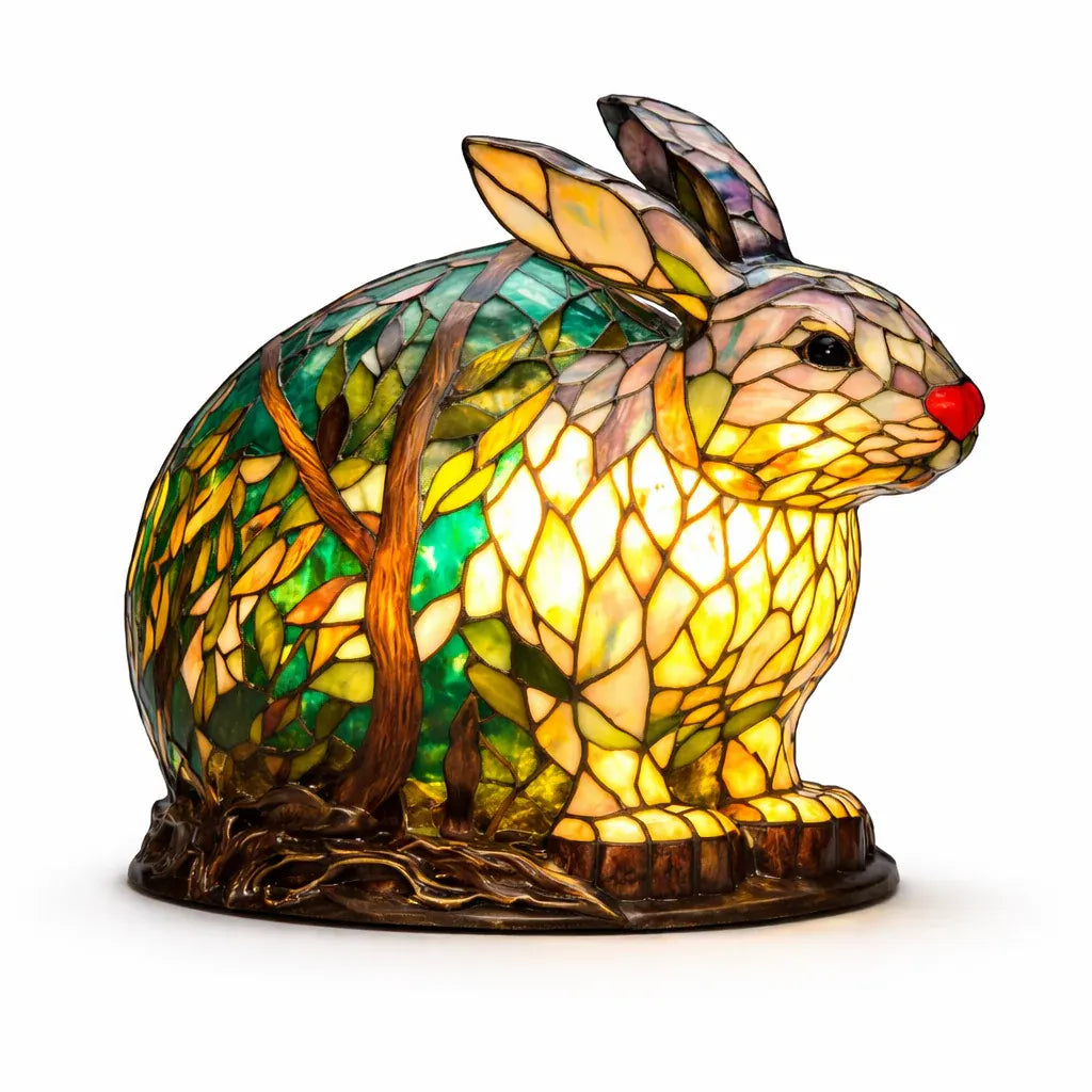 Stained Glass Style LED Animal Accent Table Lamp