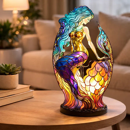 Stained Glass Style LED Animal Accent Table Lamp