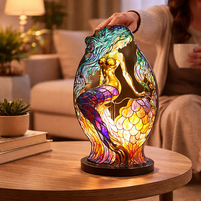 Stained Glass Style LED Animal Accent Table Lamp