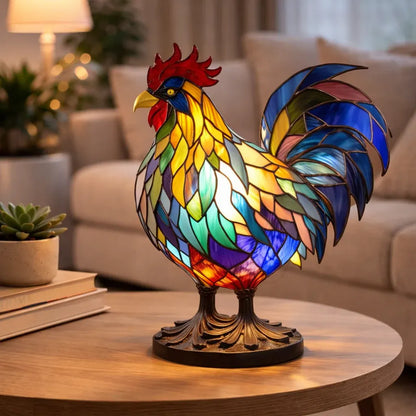 Stained Glass Style LED Animal Accent Table Lamp