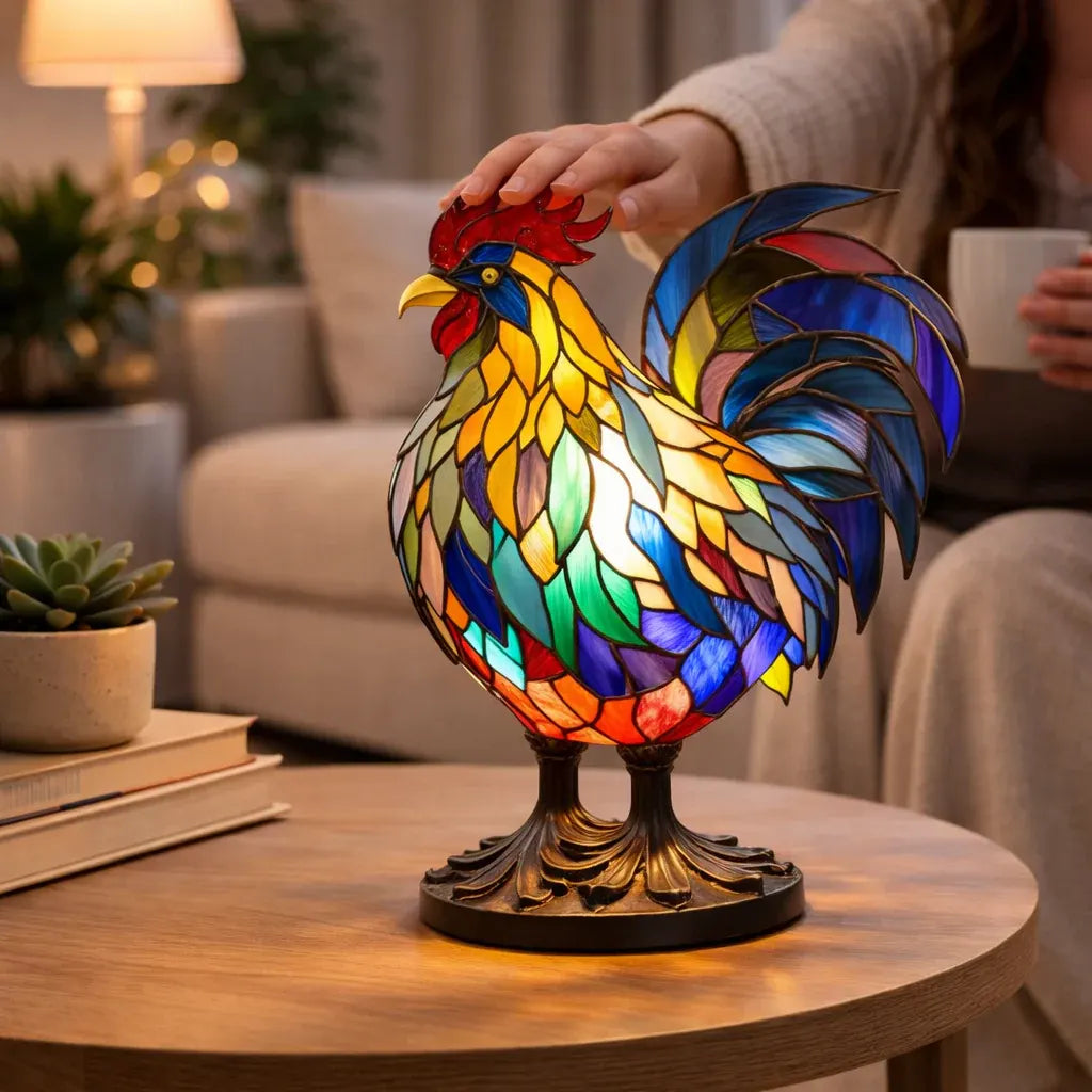 Stained Glass Style LED Animal Accent Table Lamp