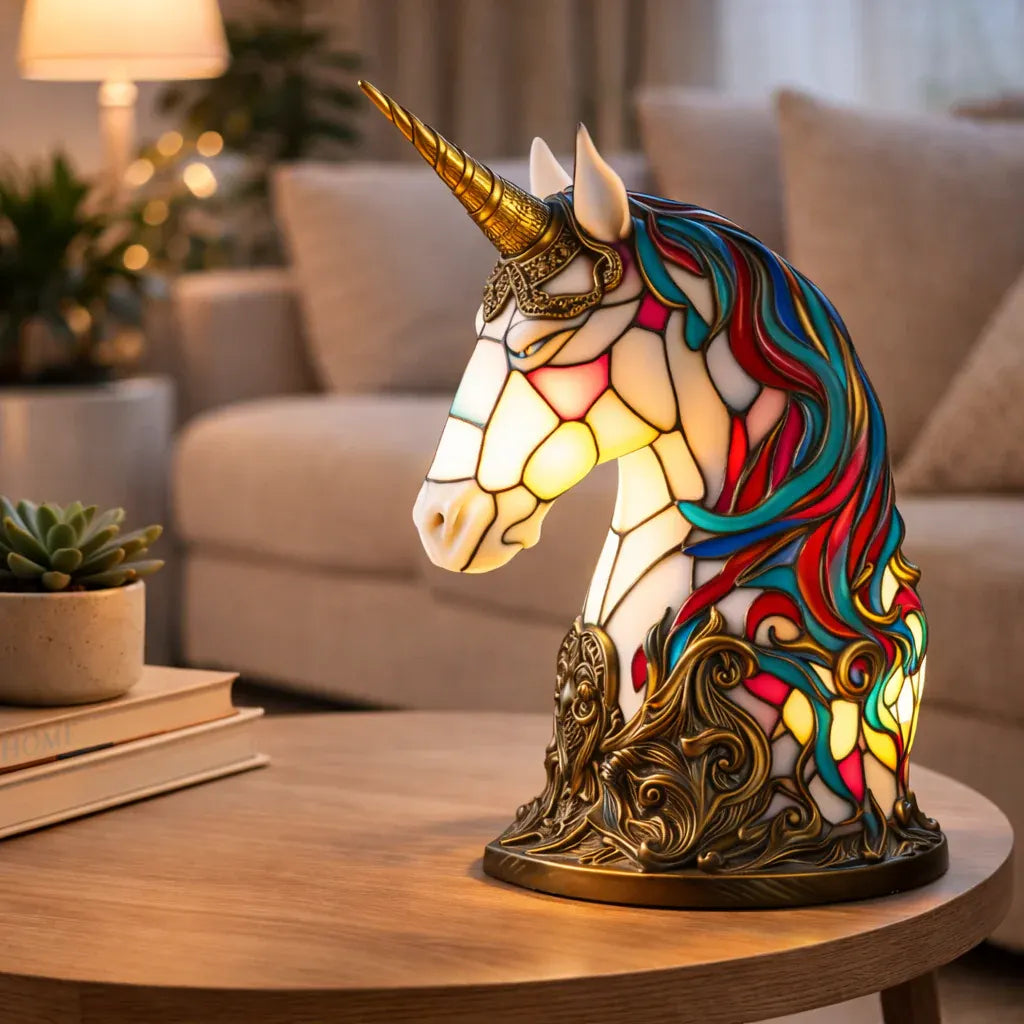 Stained Glass Style LED Animal Accent Table Lamp